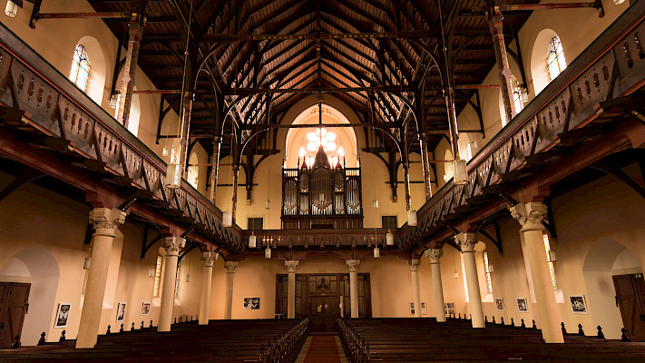 Das Kirchenschiff der Christuskirche Freital-Deuben
